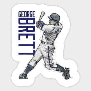 George Brett Kansas City Sketch Sticker